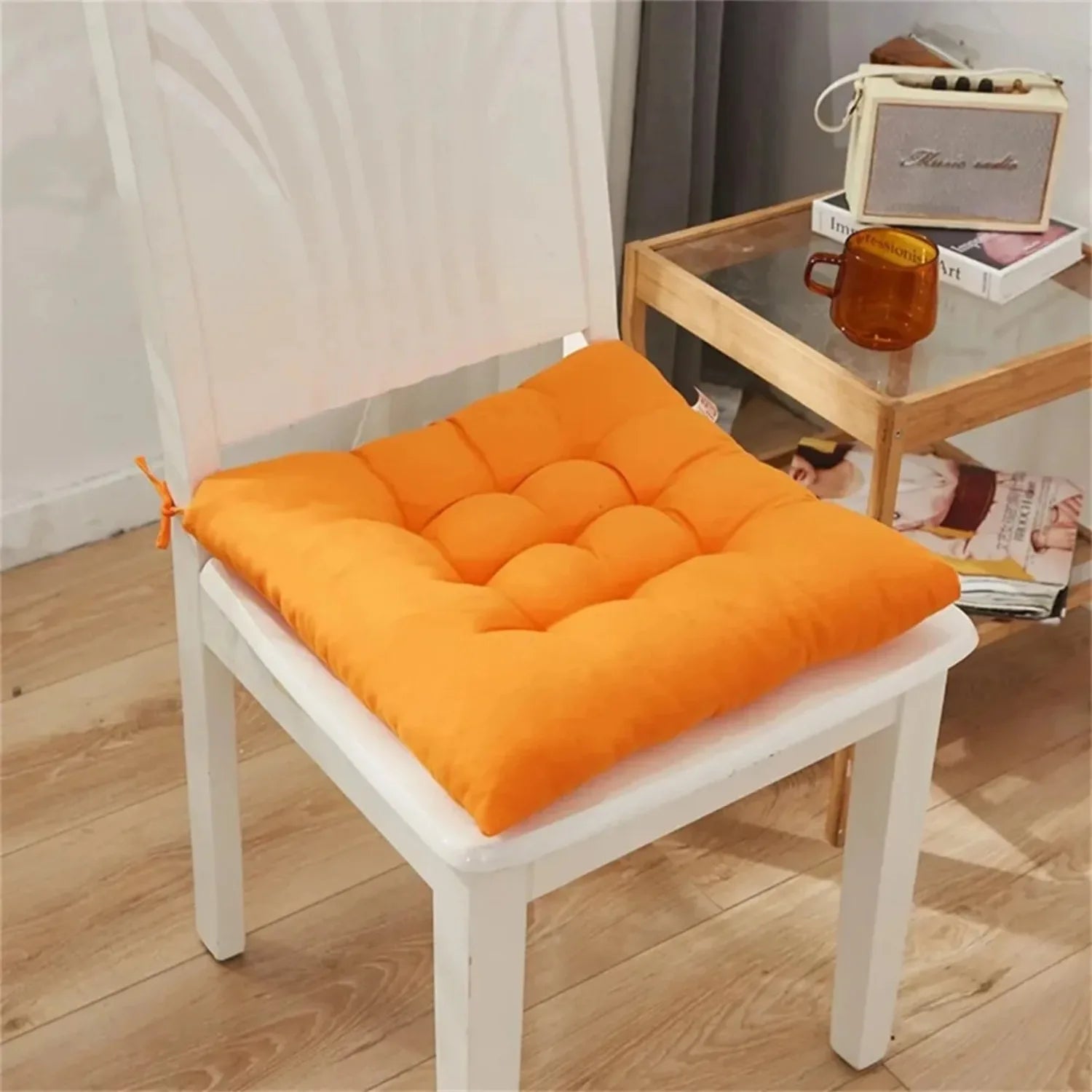 “Office Chair Cushion for Back Pain, Round 40x40cm Soft Cotton Padded Seat Cushion for Tailbone Relief at Home or in Car