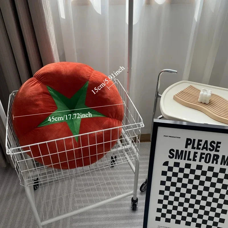 Cushion with Tomato-Shaped Vegetable Mushroom Persimmon Round  Pad for Window Seat for Bedroom Thickened Cute Pillow Cute Pillow
