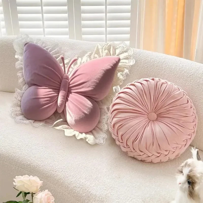 1 Butterfly Princess Office Pillow Living Room Bow Bedroom Car Sofa Mat Home New Pillow Room Home Garden Decoration