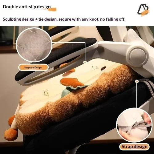 Toast Shaped Seat Cushion Memory Foam Office Chair Pad Orthopedic Comfort Floor Pillow for Home Classroom Tatami Window Seat